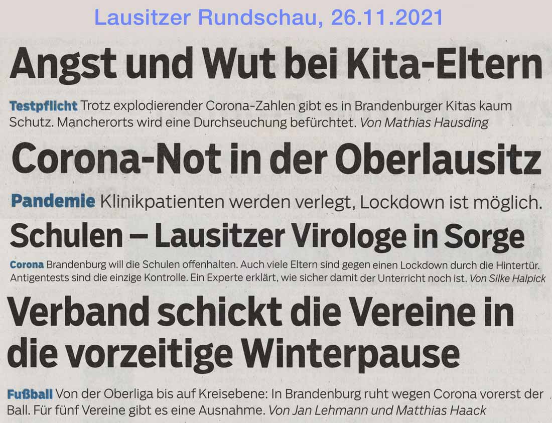 Schlagzeilen vom 26.11.2021